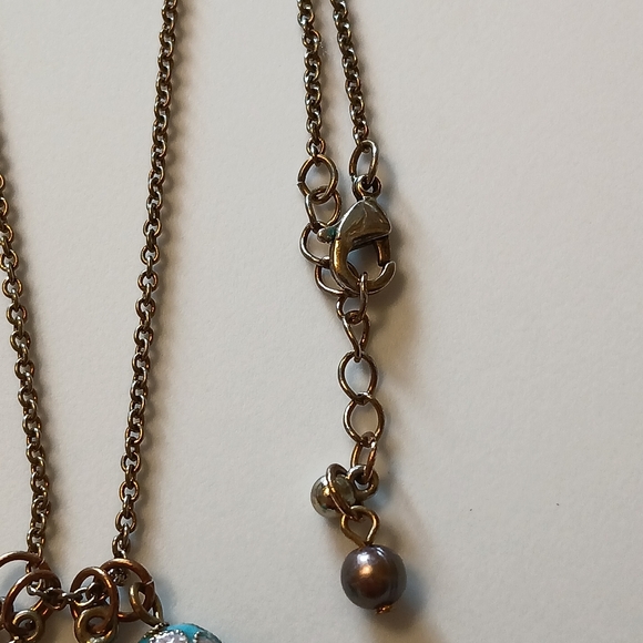 Multi Charm Nature Theme Gold Tone Chain Necklace - Tarnished - Picture 4 of 10